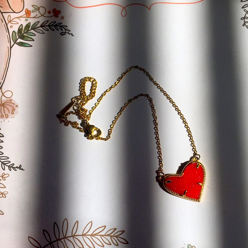 Kendra Scott ari heart necklace dupe